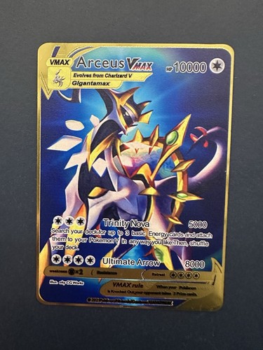 Arceus vmax gold metal pokemon - vmax,
