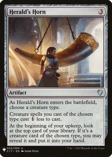 Herald horn the - -, list