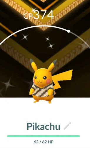 Pokemon shiny pikachu batik - go,