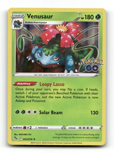 Venusaur 003 078 rare pgo - 003/078,
