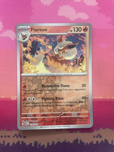Pokemon karte flareon scarlet - karte,