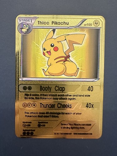 Thicc pikachu gold metal - thicc,