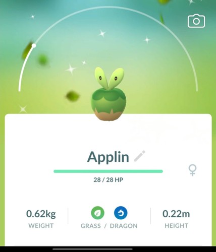 Pokemon shiny applin nur - go,