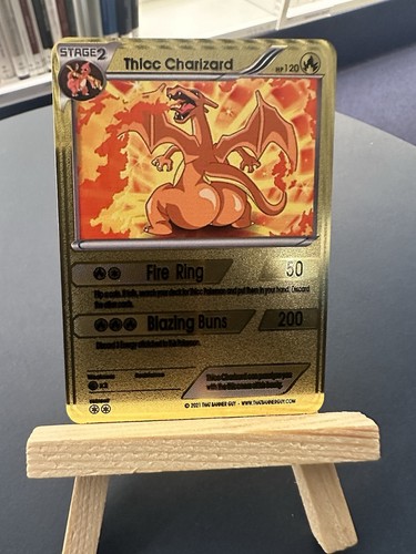 Gold metal thicc - gold, charizard
